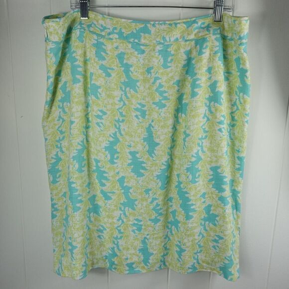 Pendleton Womens Skirt Floral Linen Blend Size 18 - Picture 6 of 11